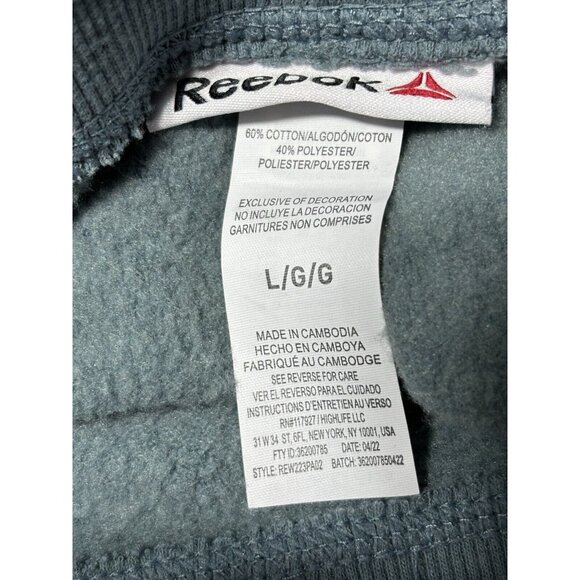 Reebok Womens Super Soft Fleece Gravity Jogger Pants Goblin Blue L - Picture 4 of 4